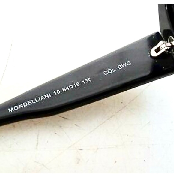 Mondelliani Italy Handmade Jackie O Butterfly Sunglasses Black White  MINT - Picture 5 of 15